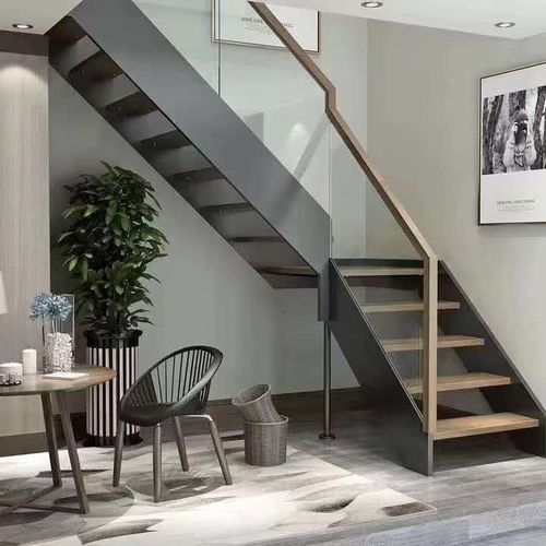 高品质定做家用梯子楼梯装饰室内楼梯跃层复式小户型双梁玻璃梯厂